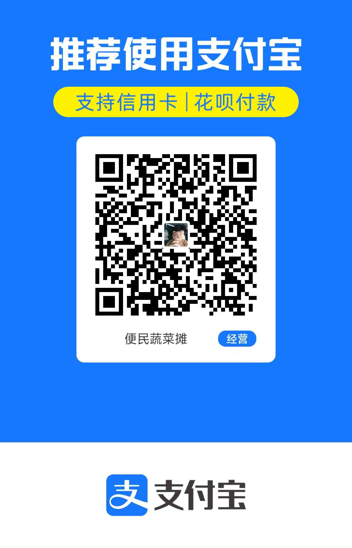 支付宝赞助收款码原图